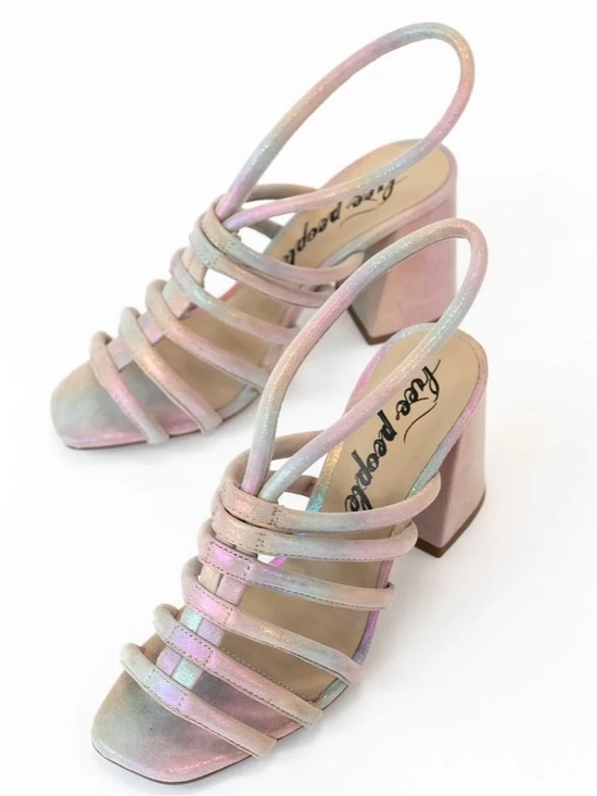 Free People Shoes - NEW Free People Women’s Size 36 (US 5.5) Rainbow Metallic Colette Cinched Heel